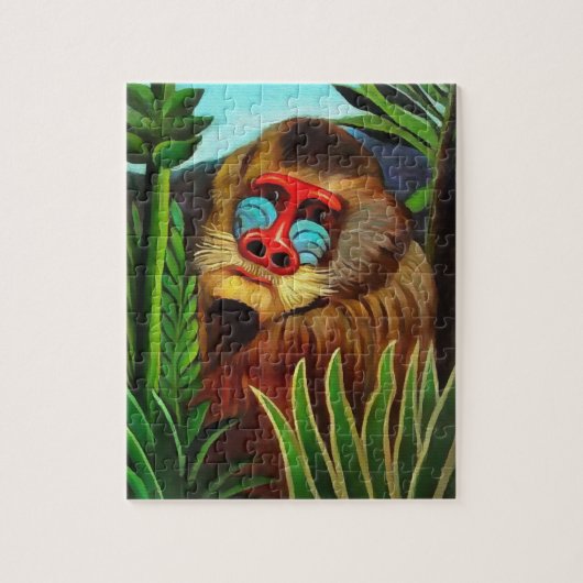 Henri Rousseau Mandrill in de  kunst van de Oerwou Legpuzzel (Verticaal)