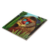 Henri Rousseau Mandrill in het Oerwoud  art Tegeltje (Zijkant)