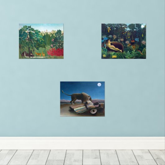 Henri Rousseau - Masterstuks Selection Muurkunst Sets (Houten vloer)