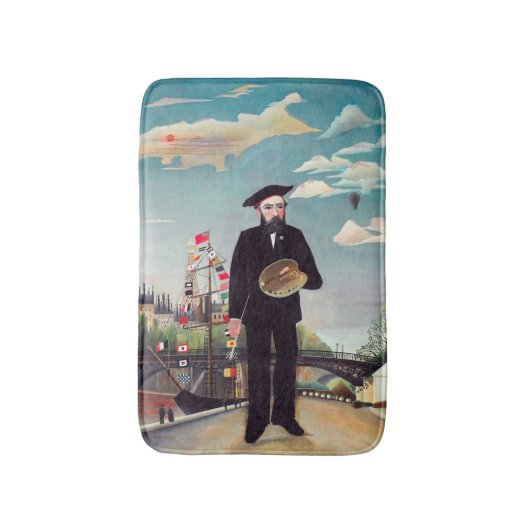 Henri Rousseau - Myself Portrait Landscape Badmat (Voorkant Verticaal)