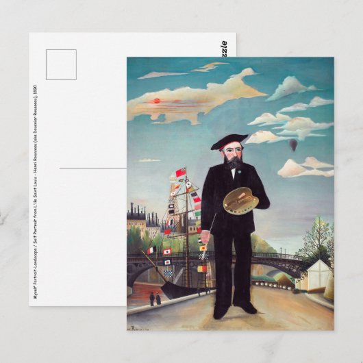 Henri Rousseau - Myself Portrait Landscape Briefkaart (Voorkant / Achterkant)