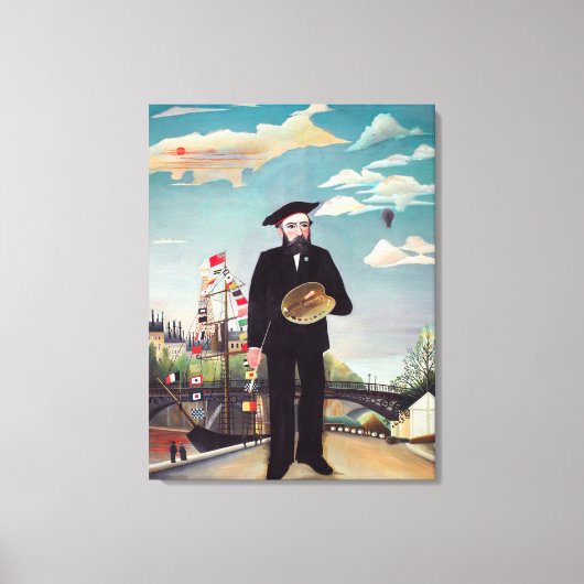 Henri Rousseau - Myself Portrait Landscape Canvas Afdruk (Voorkant)