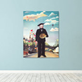Henri Rousseau - Myself Portrait Landscape Canvas Afdruk (Insitu (Houten vloer))