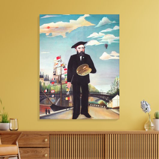Henri Rousseau - Myself Portrait Landscape Canvas Afdruk (Insitu (Woonkamer))