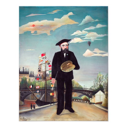 Henri Rousseau - Myself Portrait Landscape Foto Afdruk (Voorkant)