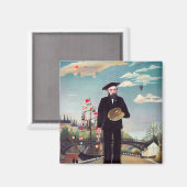 Henri Rousseau - Myself Portrait Landscape Magneet (Voorkant / Achterkant)
