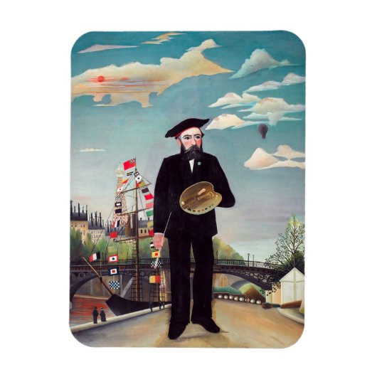 Henri Rousseau - Myself Portrait Landscape Magneet (Verticaal)