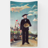 Henri Rousseau - Myself Portrait Landscape Spandoek (Verticaal)