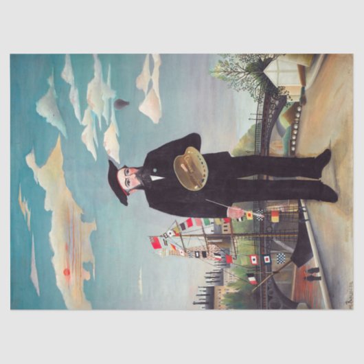 Henri Rousseau - Myself Portrait Landscape Tissuepapier (Voorkant)