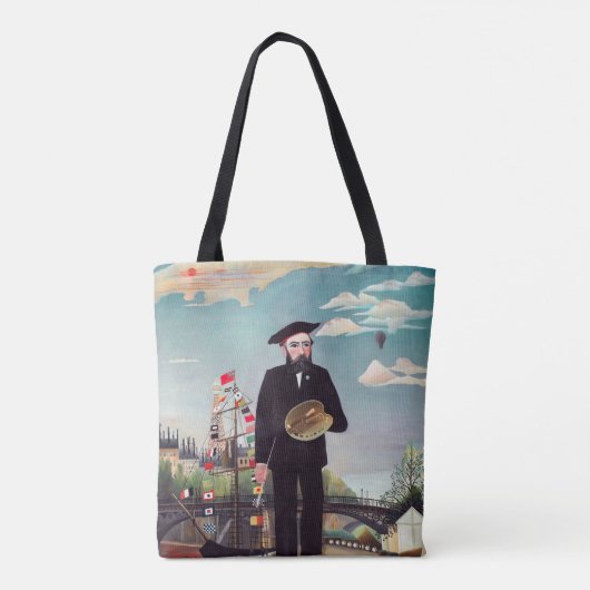 Henri Rousseau - Myself Portrait Landscape Tote Bag (Achterkant)