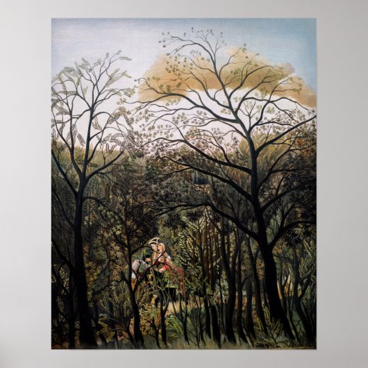 Henri Rousseau - Ontmoeting in het bos Poster (Voorkant)
