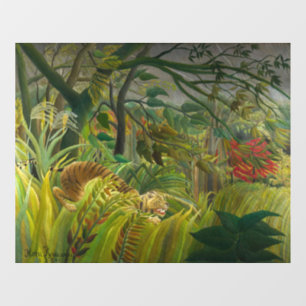 Henri Rousseau - Overrascht! Raamsticker