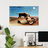 Henri Rousseau painting, Sleeping Gypsy Poster (Thuiskantoor)