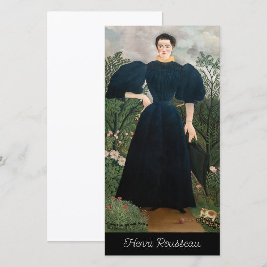 Henri Rousseau - Portret van Madame M. Bedankkaart (Voorkant / Achterkant)