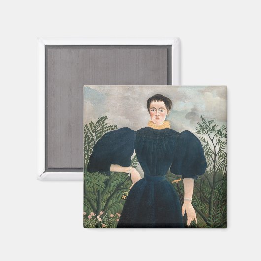 Henri Rousseau - Portret van Madame M. Magneet (Voorkant / Achterkant)