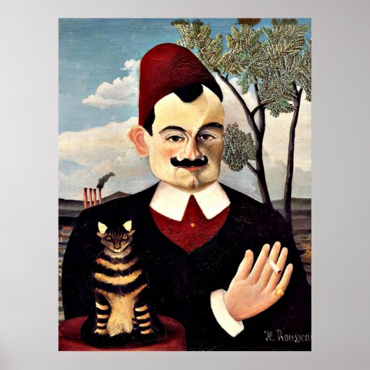 Henri Rousseau - Portret van Monsieur X Poster (Voorkant)