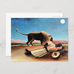 Henri Rousseau schilderij, Slaapende zigeuner Briefkaart