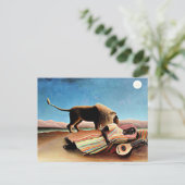 Henri Rousseau schilderij, Slaapende zigeuner Briefkaart (Staand voorkant)