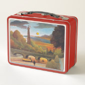 Henri Rousseau - Seine en Eiffeltoren bij zonsonde (Achterkant)