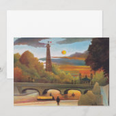 Henri Rousseau - Seine en Eiffeltoren bij zonsonde Bedankkaart (Voorkant / Achterkant)