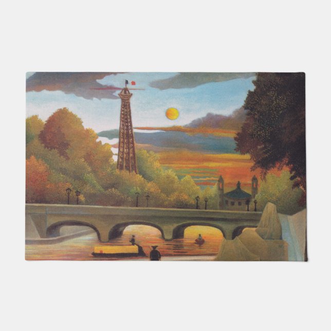 Henri Rousseau - Seine en Eiffeltoren bij zonsonde Deurmat (Voorkant)