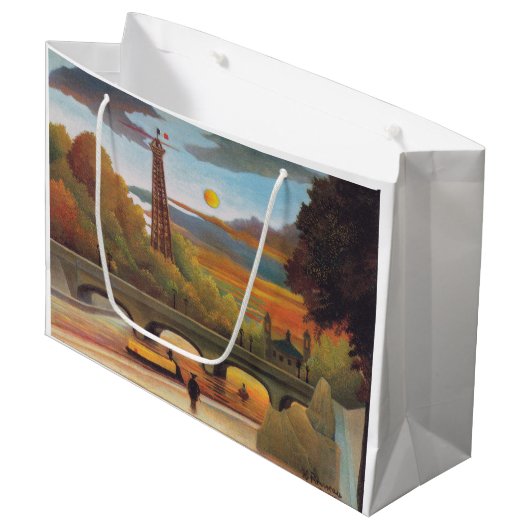 Henri Rousseau - Seine en Eiffeltoren bij zonsonde Groot Cadeauzakje (Voorkant Gekanteld)