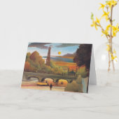Henri Rousseau - Seine en Eiffeltoren bij zonsonde Kaart (Gele Bloem)