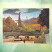 Henri Rousseau - Seine en Eiffeltoren bij zonsonde Raamsticker (Vel 3)