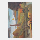 Henri Rousseau - Seine en Eiffeltoren bij zonsonde Theedoek (Verticaal)