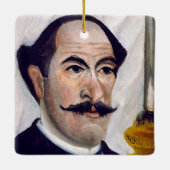 Henri Rousseau - Self Portrait Keramisch Ornament (Achterkant)