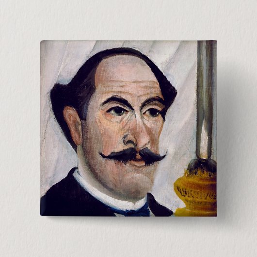 Henri Rousseau - Self Portrait Vierkante Button 5,1 Cm (Voorkant)