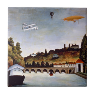 Henri Rousseau - Sèvres-brug & heuvels van Clamart Tegeltje
