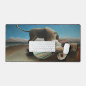 Henri Rousseau slaapt zigeuner leeuw schilderij Bureaumat (Keyboard & Muis)