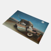 Henri Rousseau slaapt zigeuner leeuw schilderij Deurmat (Schuin)