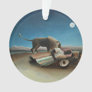 Henri Rousseau slaapt zigeuner leeuw schilderij Ornament