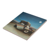 Henri Rousseau slaapt zigeuner leeuw schilderij Tegeltje (Zijkant)