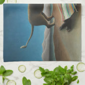 Henri Rousseau slaapt zigeuner leeuw schilderij Theedoek (Gevouwen)