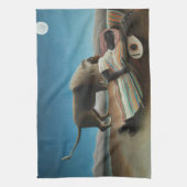 Henri Rousseau slaapt zigeuner leeuw schilderij Theedoek (Verticaal)