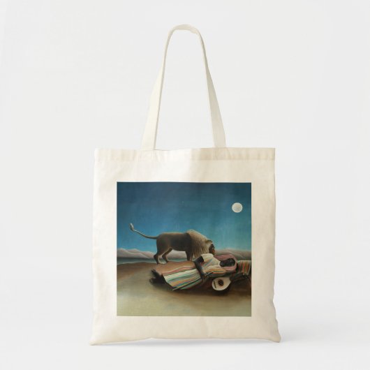 Henri Rousseau slaapt zigeuner leeuw schilderij Tote Bag (Voorkant)