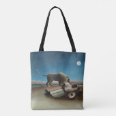 Henri Rousseau slaapt zigeuner leeuw schilderij Tote Bag (Achterkant)