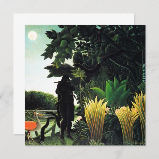 Henri Rousseau Snake Charmer Uitnodigingen (Voorkant / Achterkant)