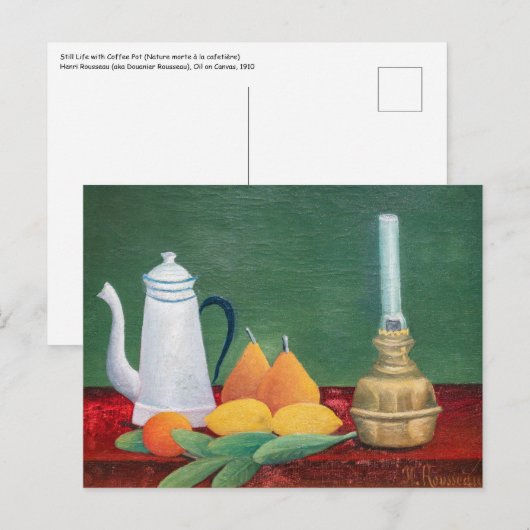 Henri Rousseau - Stilleven met koffiepot Briefkaart (Voorkant / Achterkant)
