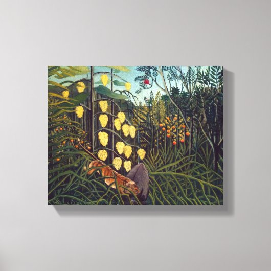 Henri Rousseau Struggle tussen Tiger en Bull Canvas Afdruk (Voorkant)