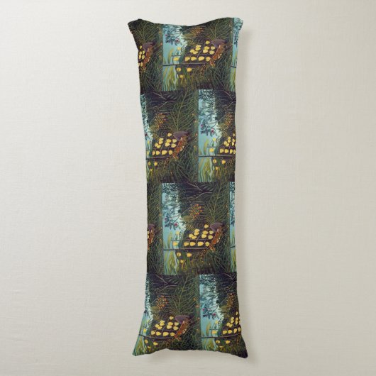 Henri Rousseau Struggle tussen Tiger en Bull Lichaamskussen (Voorkant Verticaal)