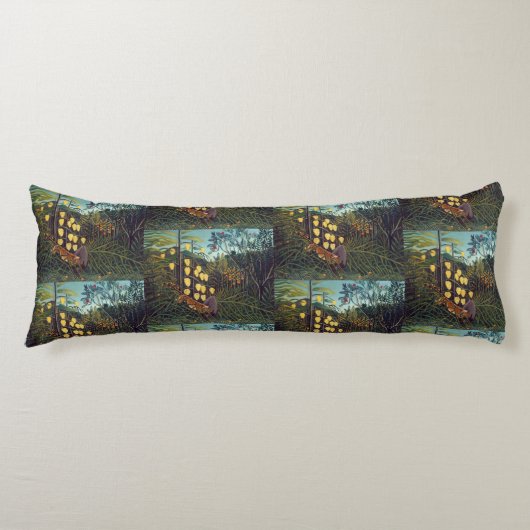 Henri Rousseau Struggle tussen Tiger en Bull Lichaamskussen (Voorkant)