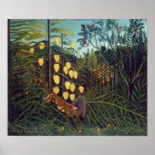 Henri Rousseau Struggle tussen Tiger en Bull Poster (Voorkant)