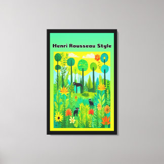 Henri Rousseau Style Canvas Afdruk