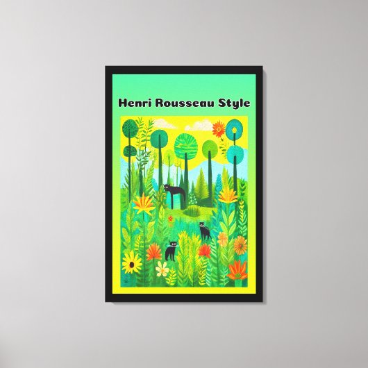 Henri Rousseau Style Canvas Afdruk (Voorkant)