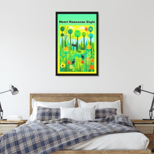 Henri Rousseau Style Canvas Afdruk (Insitu (Slaapkamer))