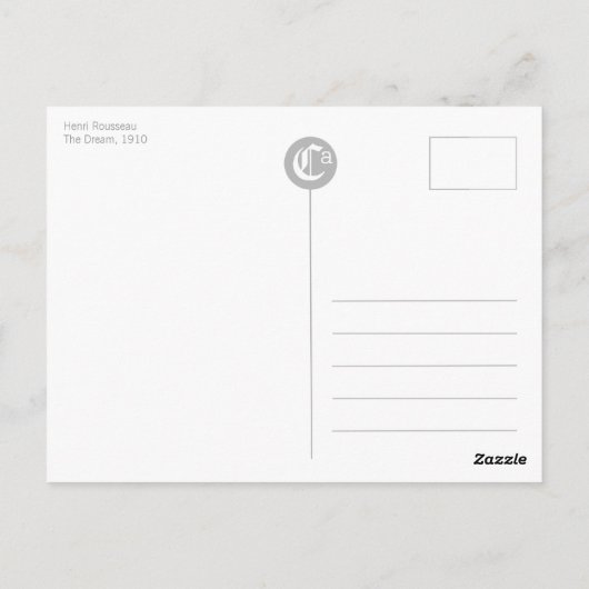 Henri Rousseau The Dream CC0691 Naïvist Briefkaart (Achterkant)